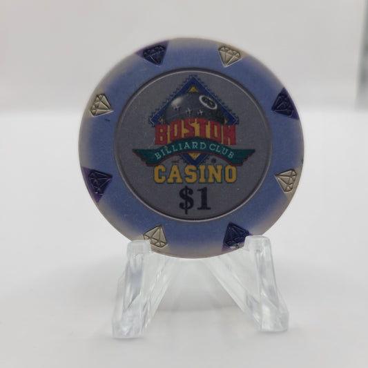 Boston Billard Club & Casino Nashua New Hampshire $1 Chip