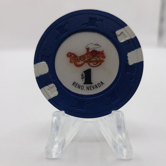 Riverboat Hotel Casino Reno Nevada 1988 $1 Casino Chip