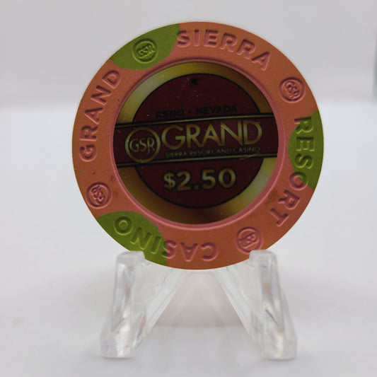 Grand Sierra Resort Casino Reno Nevada 2018 $2.50 Chip D2713