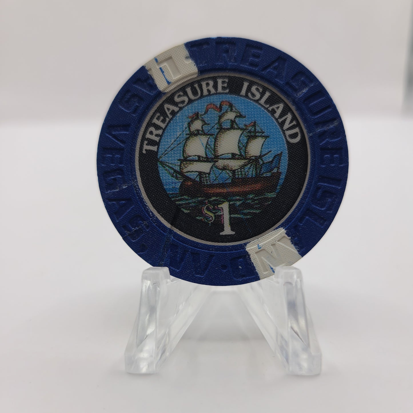 Treasure Island Resort Casino Las Vegas Nevada 1990's $1 Chip N4466