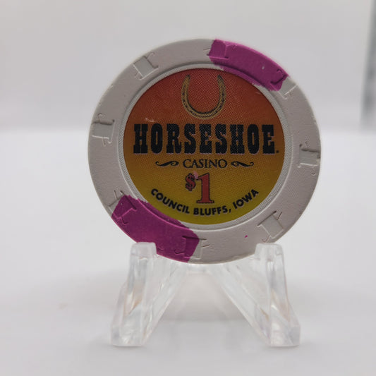 Horseshoe Racino Casino Council Bluffs Iowa $1 Chip