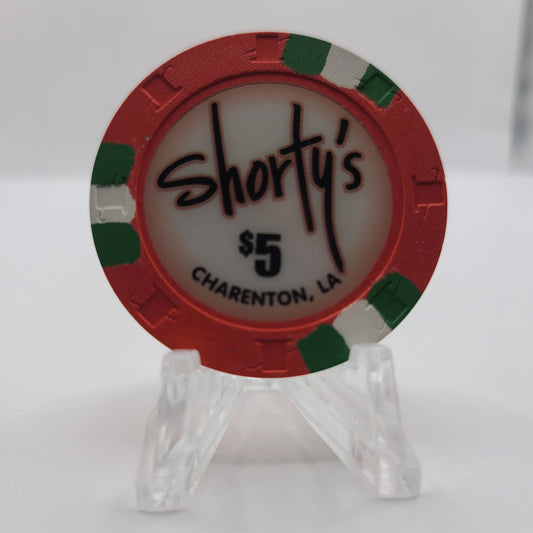 Shorty's Cypress Bayou Casino Charenton Louisiana $5 Chip