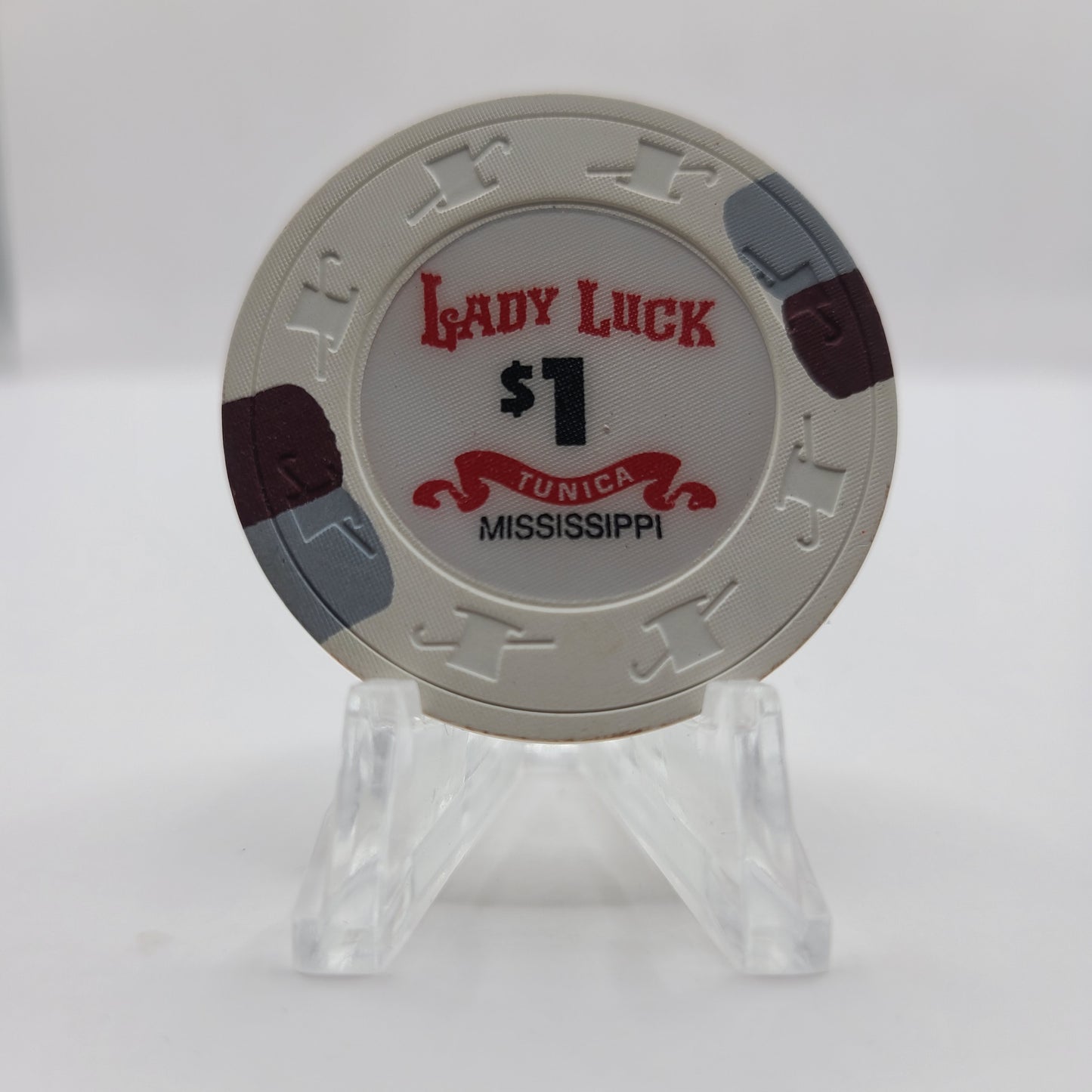 Lady Luck Riverboat Casino Tunica Mississippi 1993 $1 Chip