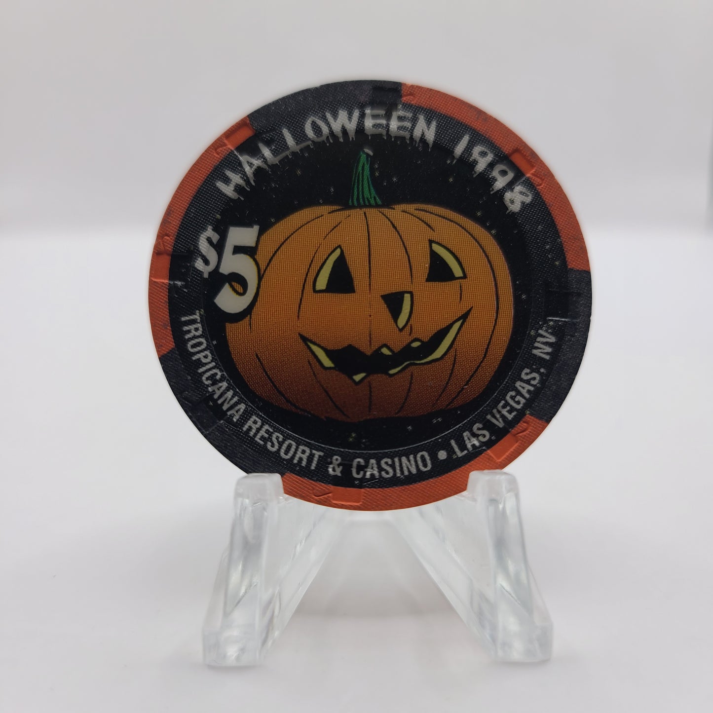 Tropicana Hotel Casino Las Vegas Nevada 1998 "Halloween" $5 Chip V3546 "LIMITED EDITION"