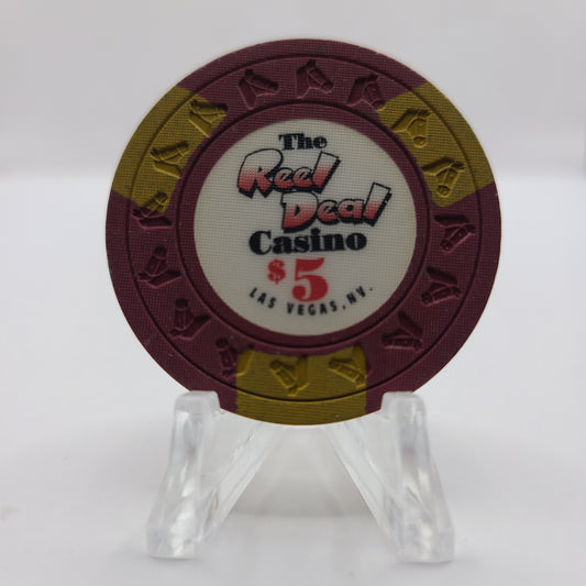 The Reel Deal Casino Las Vegas Nevada 1992 $5 Chip N6988