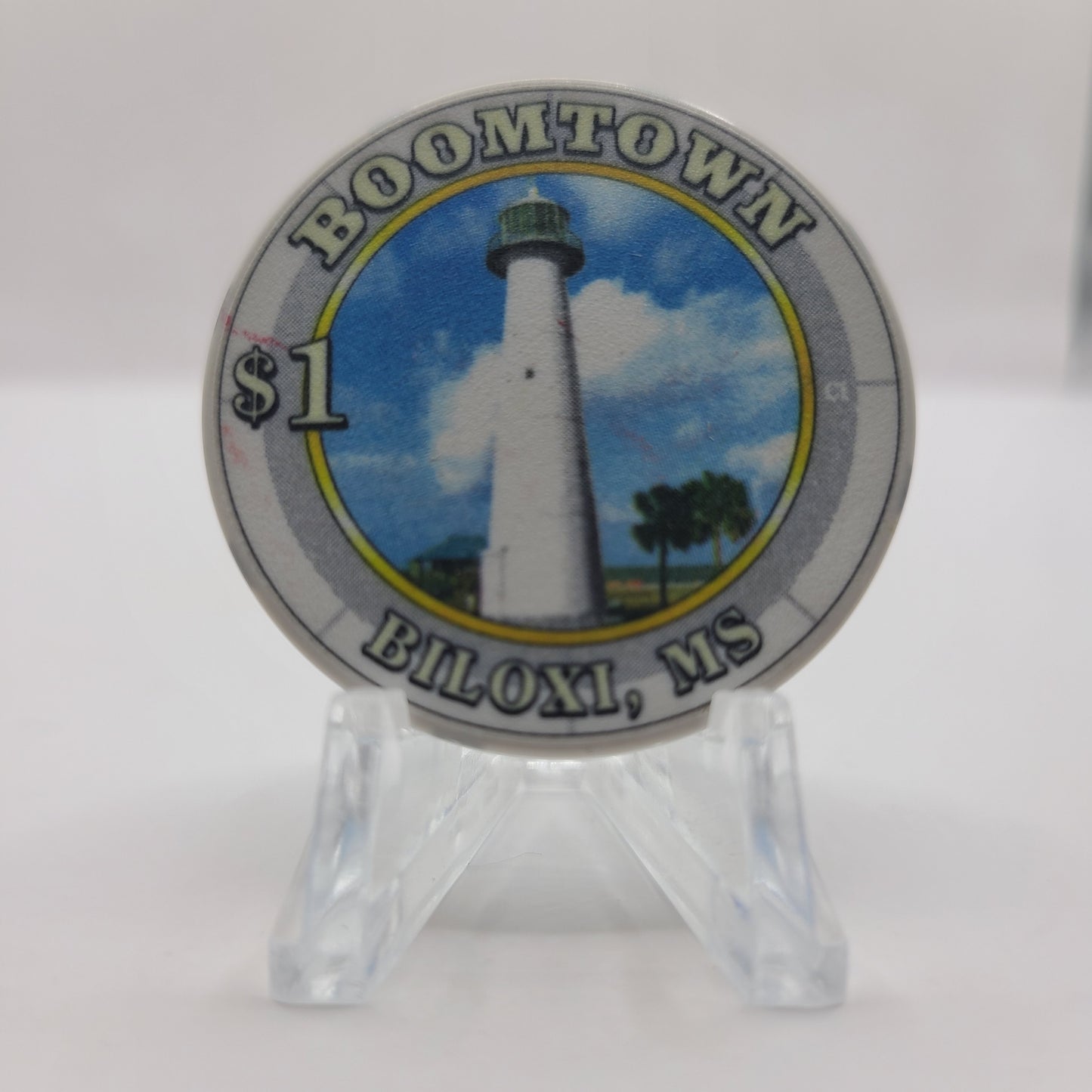 Boomtown "Riverboat" Casino Biloxi Mississippi $1 Lighthouse Chip