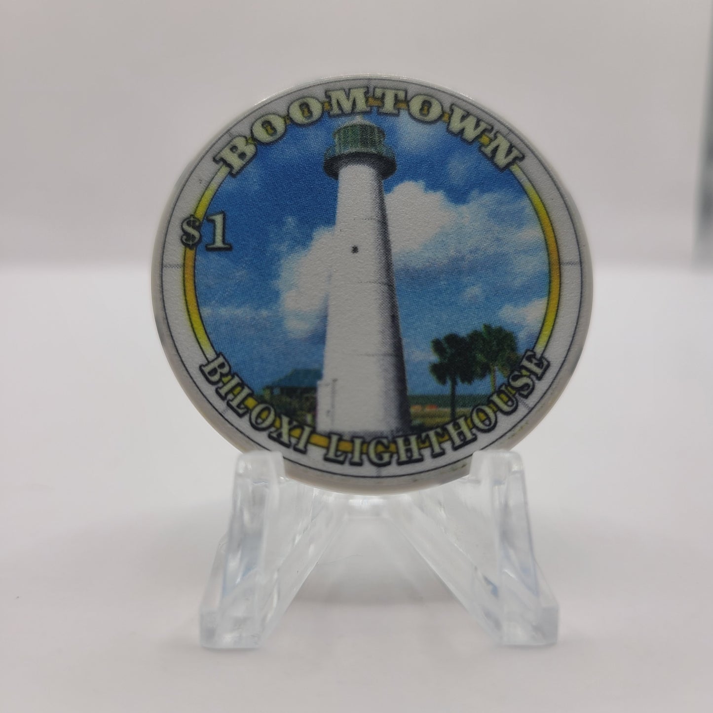 Boomtown "Riverboat" Casino Biloxi Mississippi $1 Lighthouse Chip