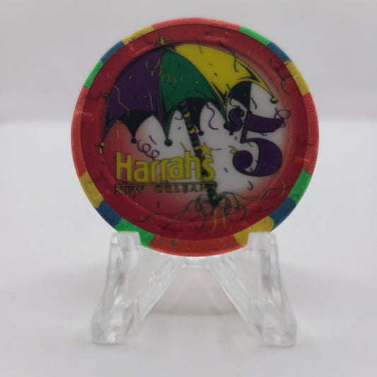 Harrah's Casino New Orleans Louisiana $5 Chip "CIRCULATED"