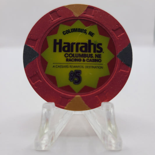 Harrah's Racing & Casino Columbus Nebraska 2024 $5 Casino Chip