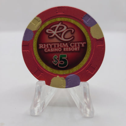 Rhythm City Casino Davenport Iowa 2021 $5 Chip