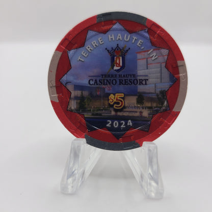 Terre Haute Casino Resort Terre Haute Indiana 2024 "GRAND OPENING" $5 Chip