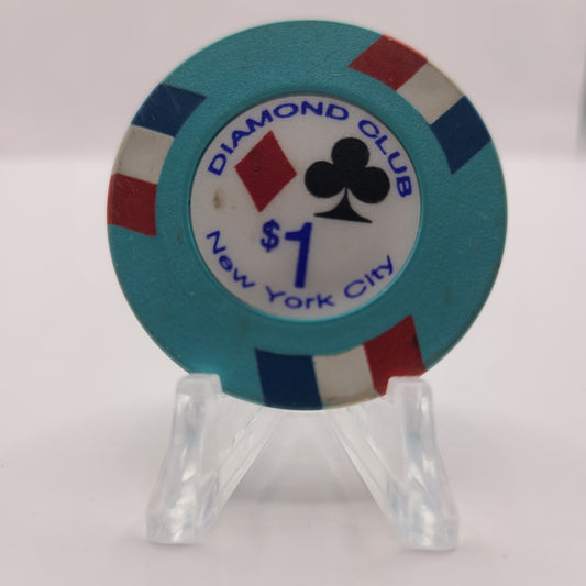 Diamond Club Card Room New York New York $1 Chip