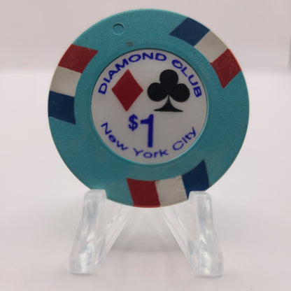 Diamond Club Card Room New York New York $1 Chip