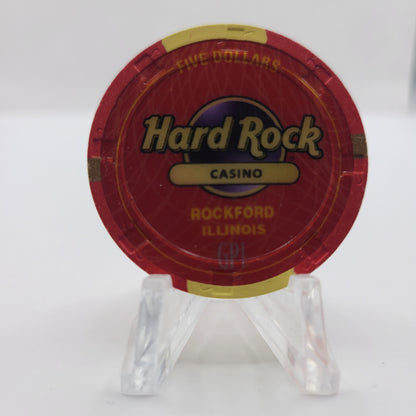 Hard Rock Casino Rockford Illinois 2023 $5 Chip