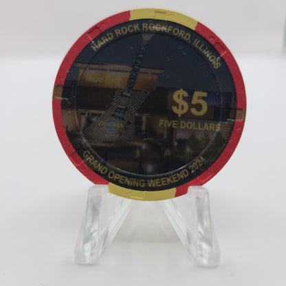 Hard Rock Casino Rockford Illinois 2024 "GRAND OPENING" $5 Chip