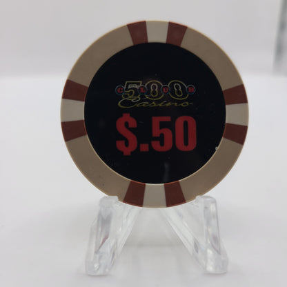 500 Club Casino "Card Room" Clovis California $.50 Chip