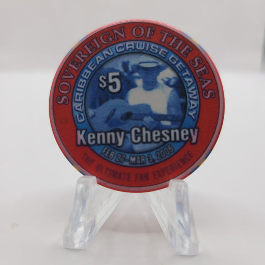 Royal Caribbean "Sovereign of the Sea" "Kenny Chesney" 2006 $5 Chip