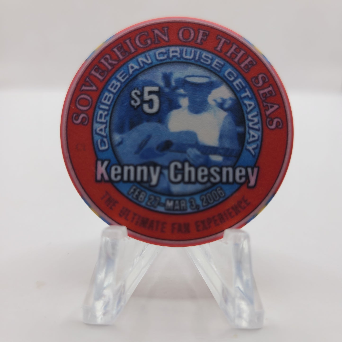 Royal Caribbean "Sovereign of the Sea" "Kenny Chesney" 2006 $5 Chip