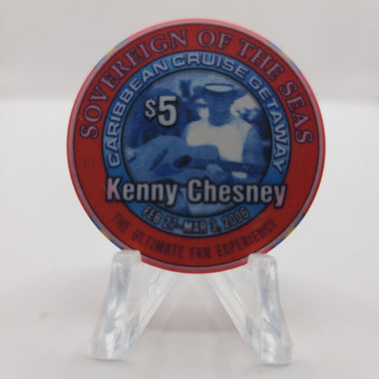 Royal Caribbean "Sovereign of the Sea" "Kenny Chesney" 2006 $5 Chip