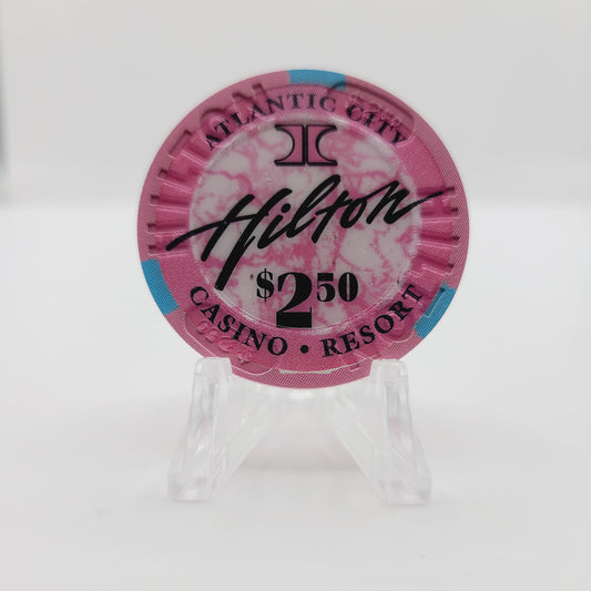 Atlantic City Hilton Casino Atlantic City New Jersey $2.50 Chip