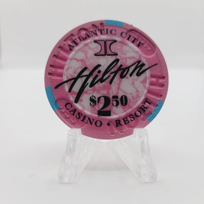 Atlantic City Hilton Casino Atlantic City New Jersey $2.50 Chip