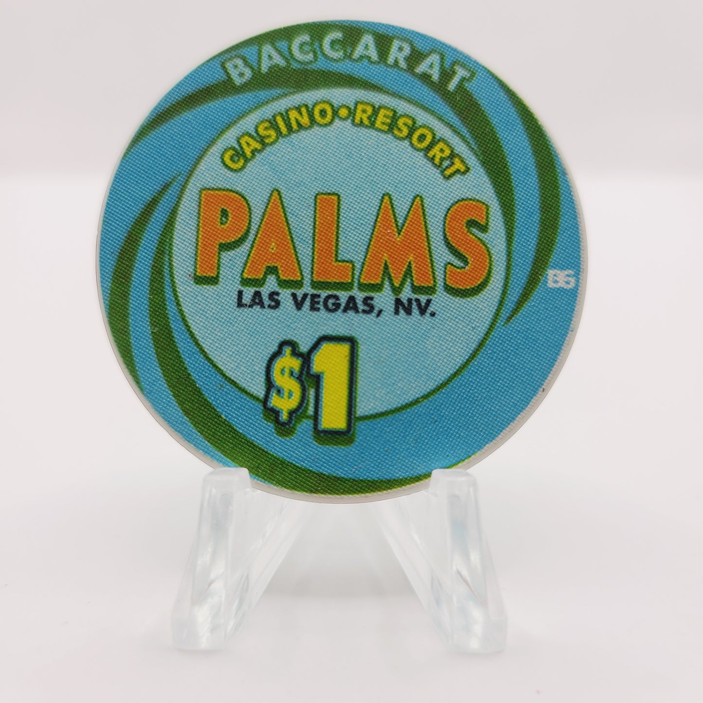 Palms Hotel Casino Las Vegas Nevada 2001 "Baccarat" $1 Chip V9427