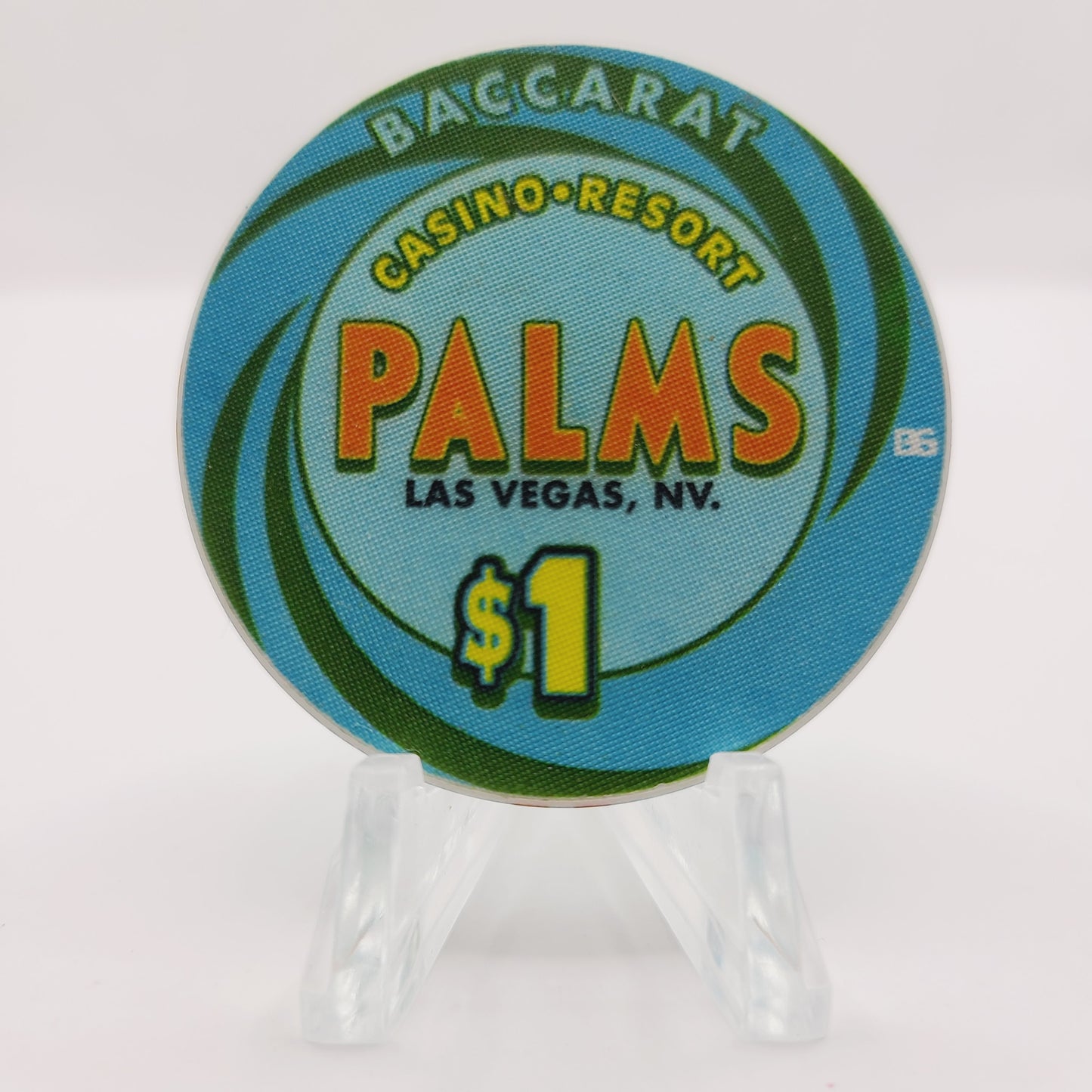 Palms Hotel Casino Las Vegas Nevada 2001 "Baccarat" $1 Chip V9427