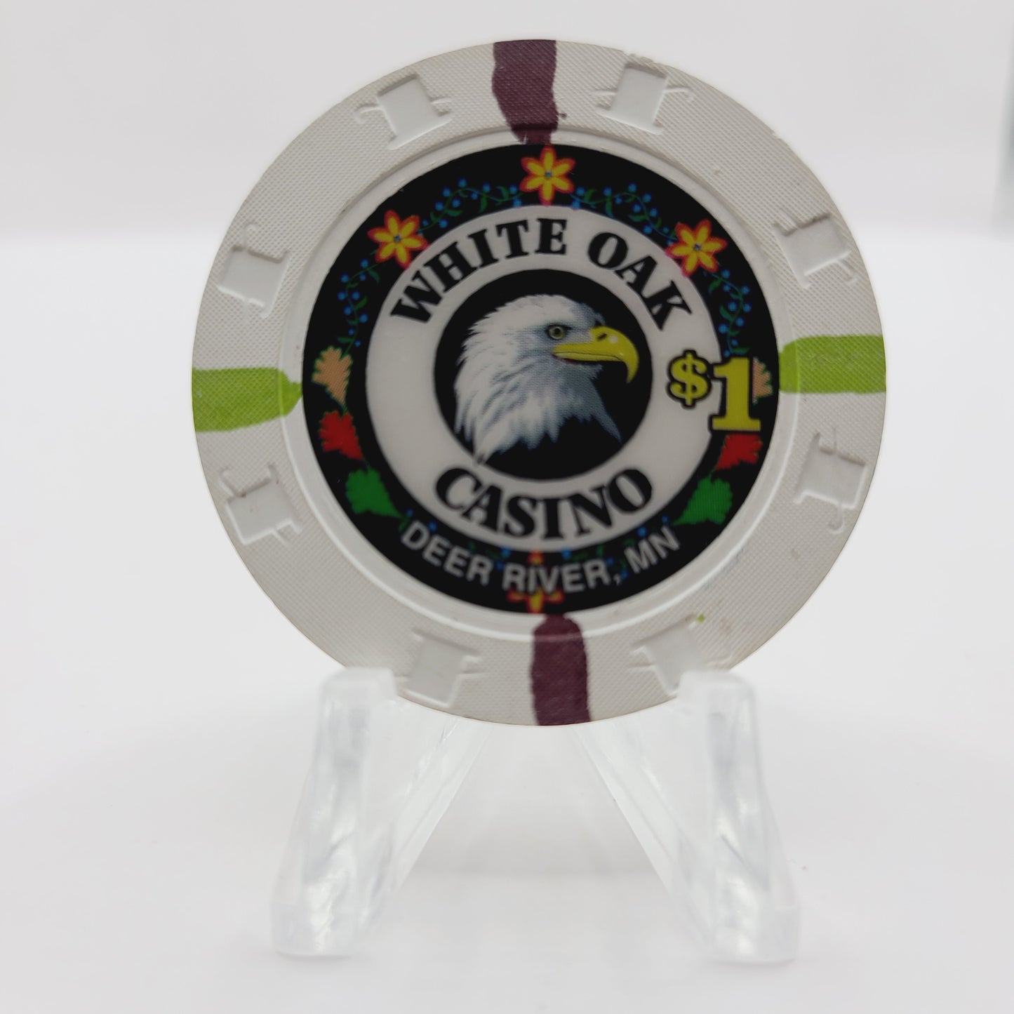 White Oak Casino Deer River Minnesota $1 Chip