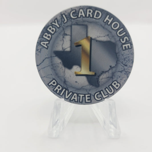 Abby J Card House Card Room San Antonio Texas $1 Chip