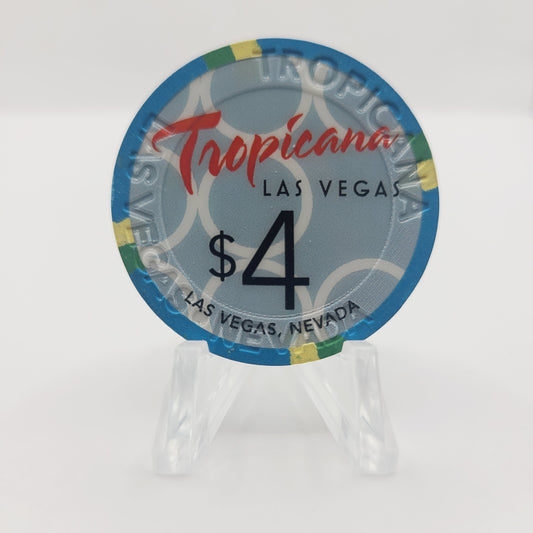 Tropicana Hotel Casino Las Vegas Nevada 2010 $4 Chip E9493 "RARE"