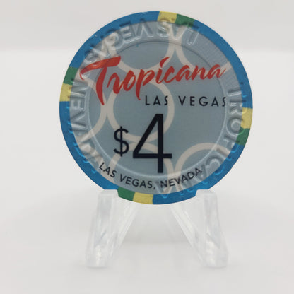 Tropicana Hotel Casino Las Vegas Nevada 2010 $4 Chip E9493 "RARE"