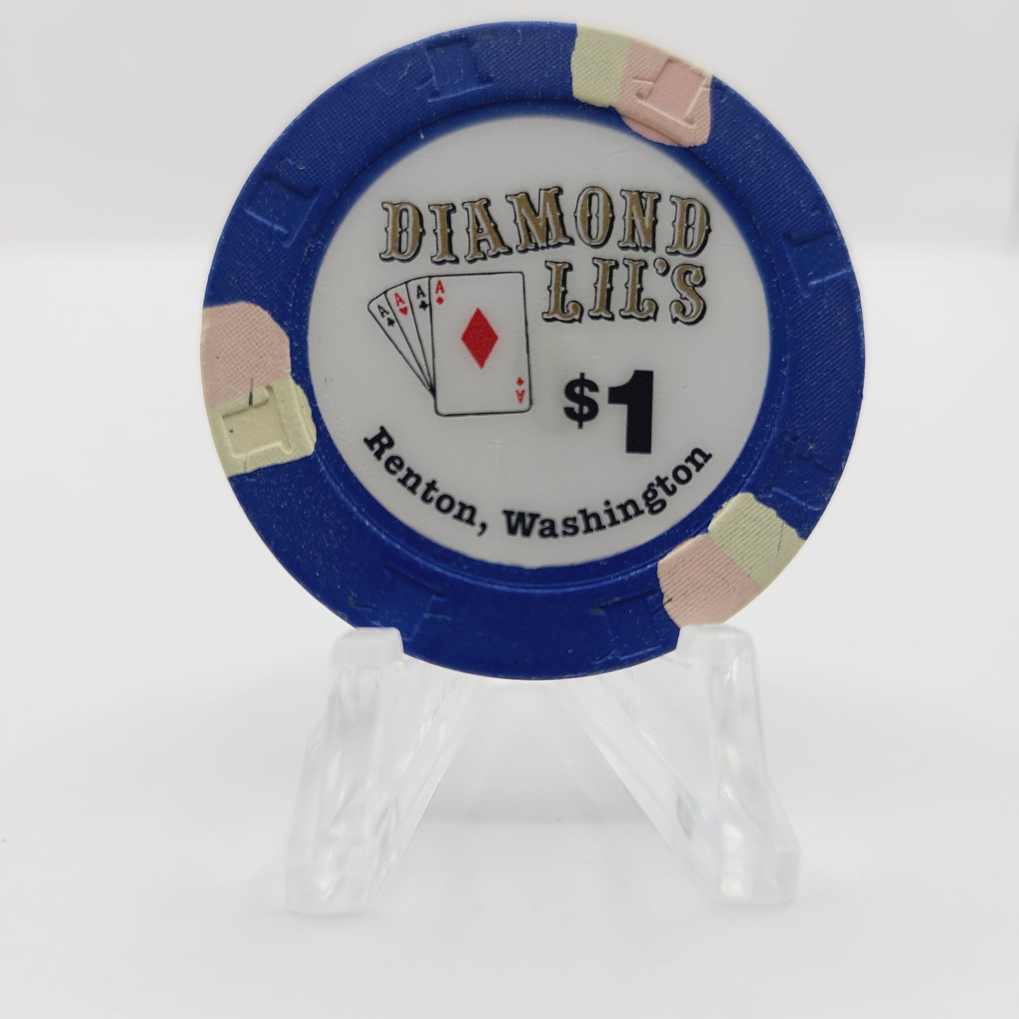 Diamond Lil's Card Room Renton Washington $1 Chip