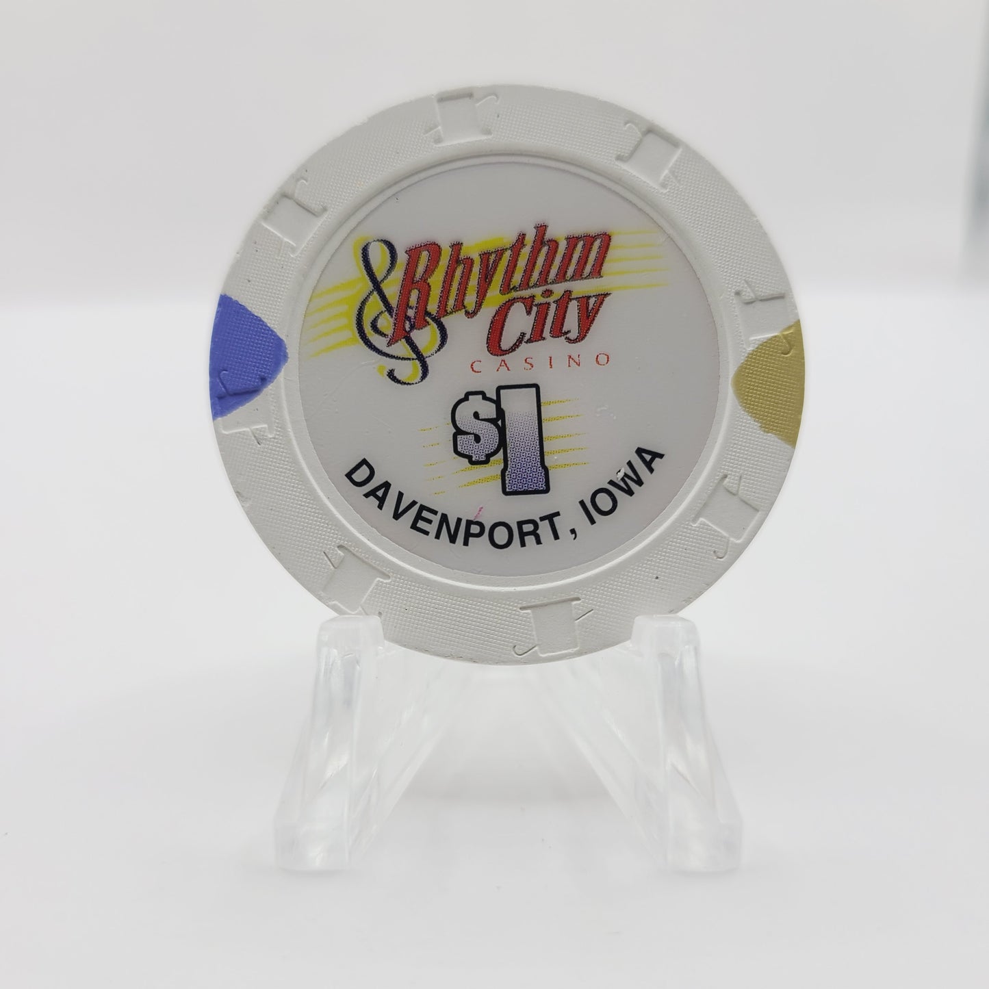 Rhythm City Casino Davenport Iowa 2001 $1 Chip