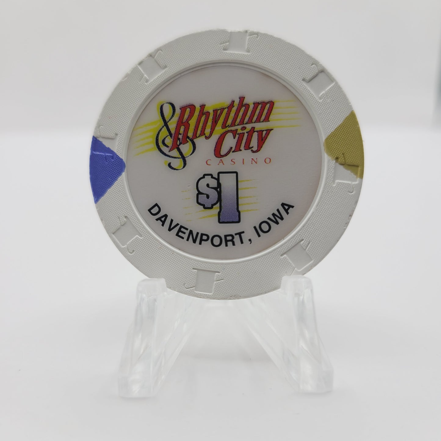 Rhythm City Casino Davenport Iowa 2001 $1 Chip