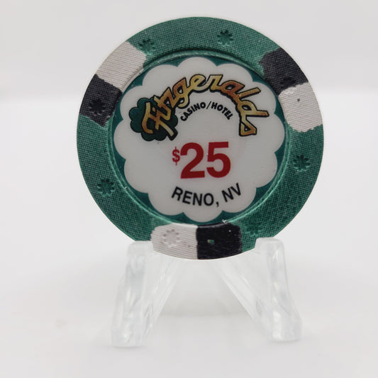 Fitzgeralds Hotel Casino Reno Nevada 2004 $25 Chip E3951