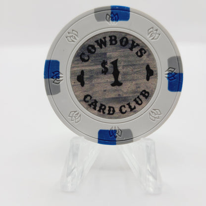 Cowboys Card Club Card Room Austin Texas $1 Chip