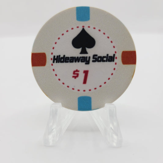 Hideaway Social Card Room Cypress Texas 2021 $1 Chip