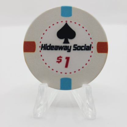 Hideaway Social Card Room Cypress Texas 2021 $1 Chip