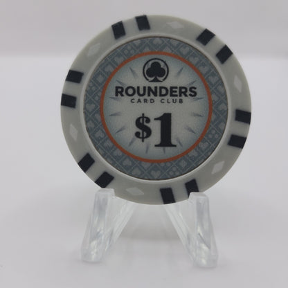 Rounders Card Club San Antonio Texas $1 Chip