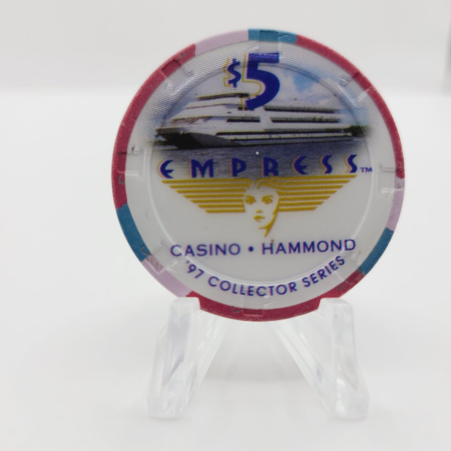 Empress "Riverboat" Casino Hammond Indiana 1997 "Happy New Year" $5Chip