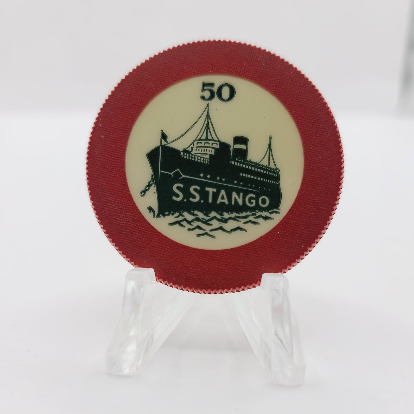 S.S. Tango Gambling Ship Santa Monica California "Illegal" 50 Chip