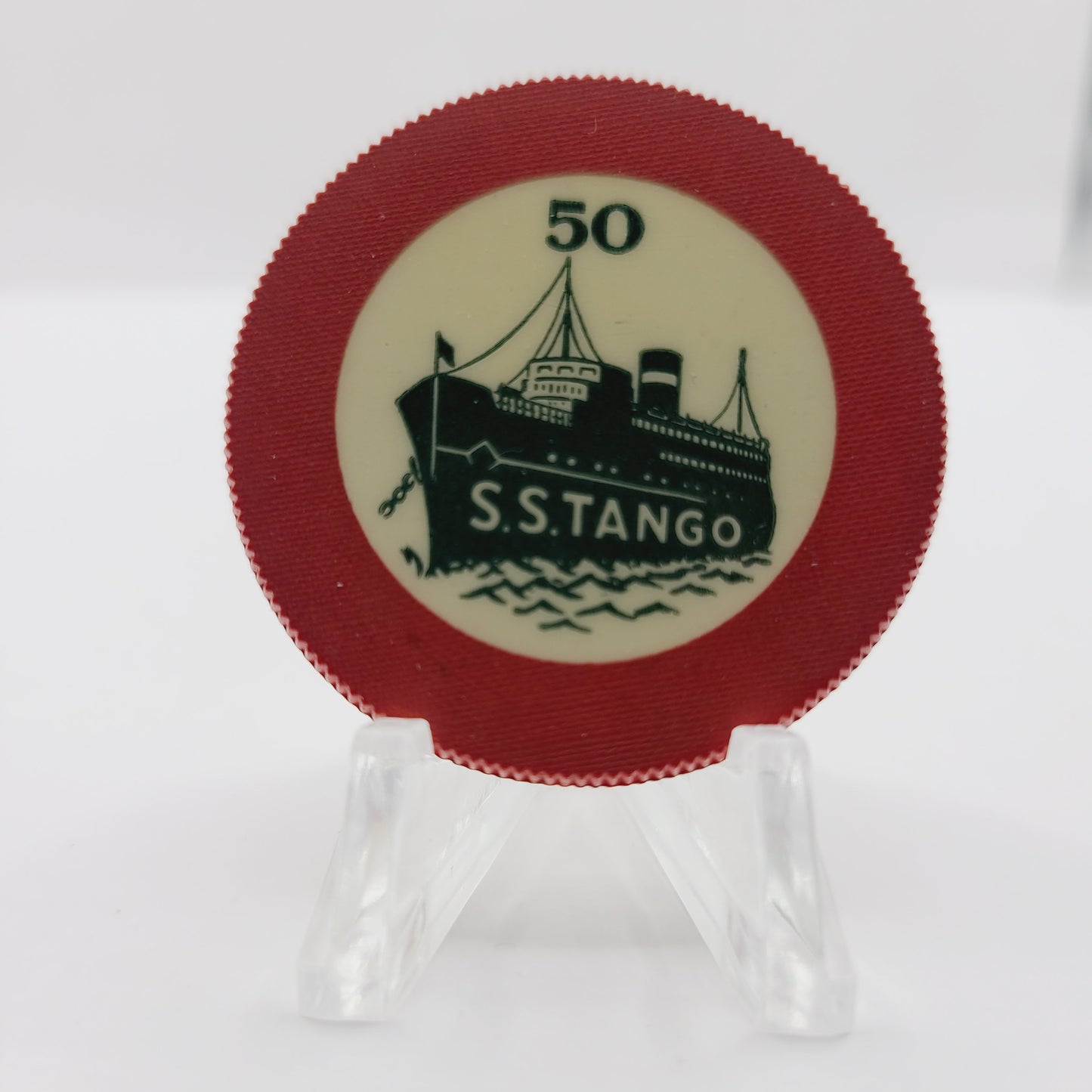 S.S. Tango Gambling Ship Santa Monica California "Illegal" 50 Chip