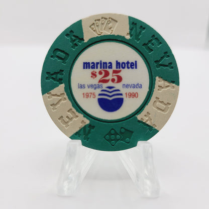 Marina Hotel Casino Las Vegas Nevada 1992 "Borland Imitation" $25 Chip V2974