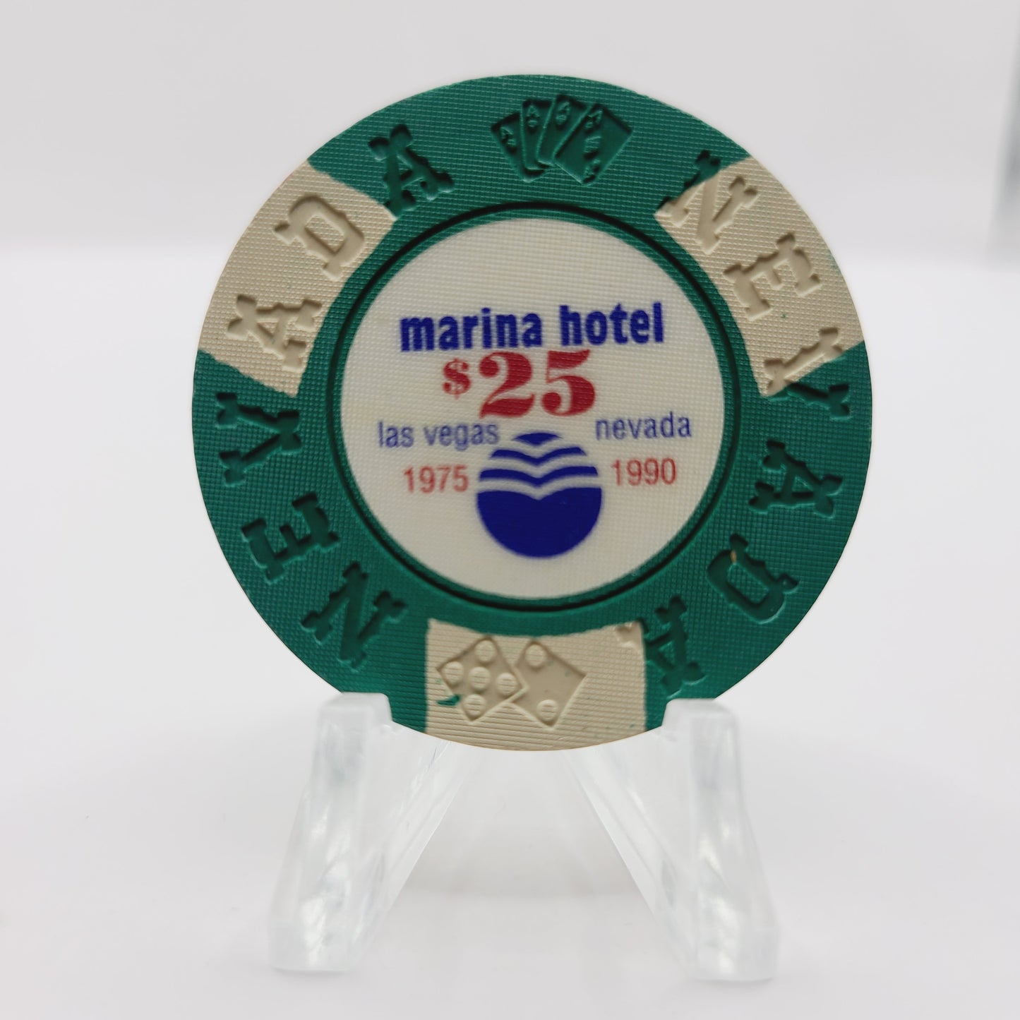 Marina Hotel Casino Las Vegas Nevada 1992 "Borland Imitation" $25 Chip V2974