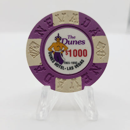 Dunes Hotel Casino Las Vegas Nevada 1994 "Borland Imitation" $1000 Chip N6013