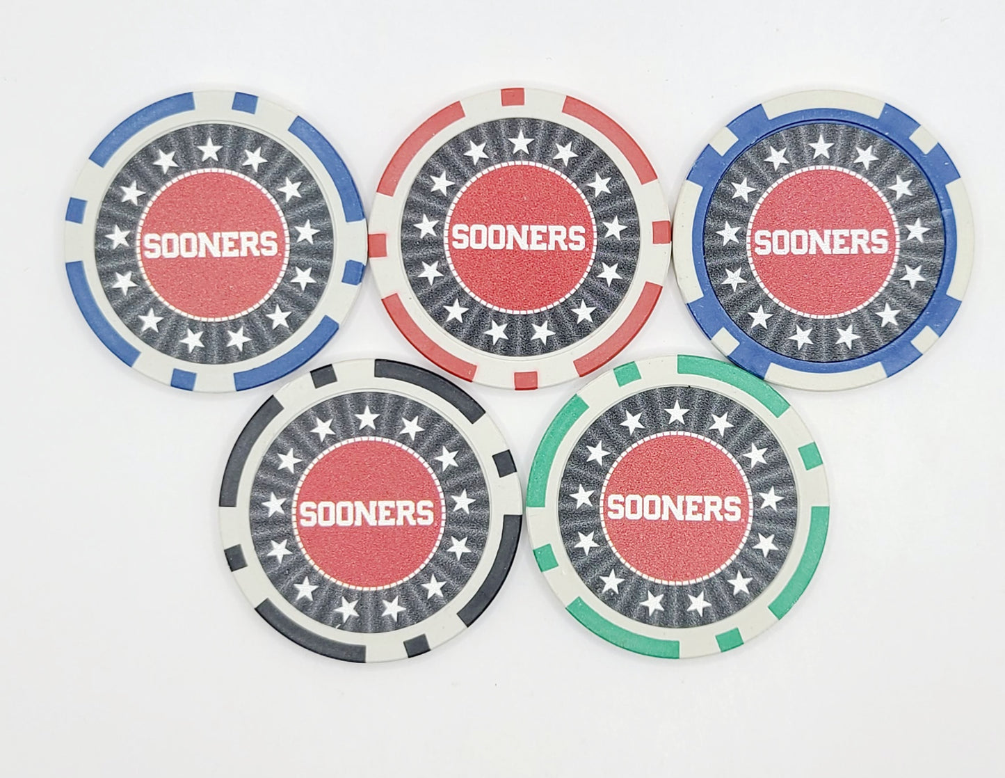 Oklahoma Sooners Set of 5 Fantasy Chips