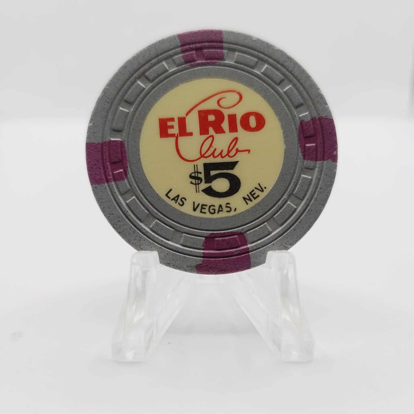 El Rio Club Casino Las Vegas Nevada 1962 $5 Chip N6501