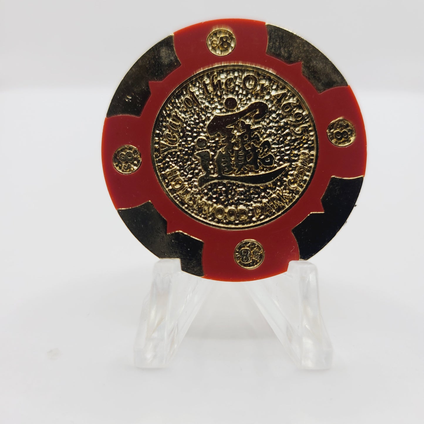 Hollywood Park Casino Inglewood California 1997 "Year of the Ox" $8 Chip LTD