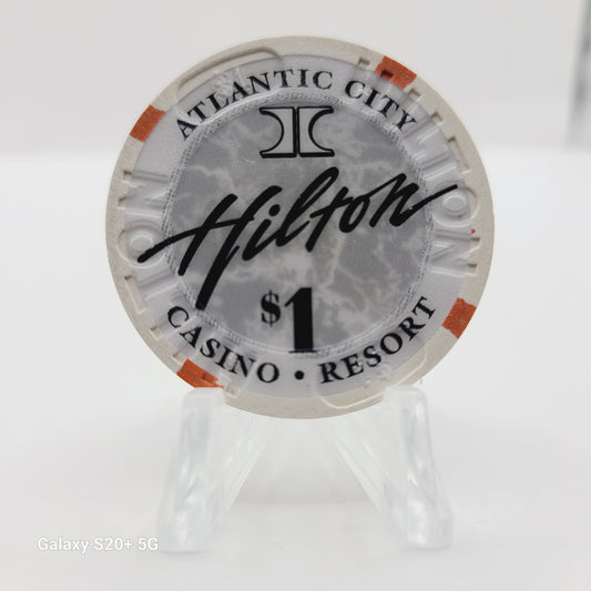 Atlantic City Hilton Hotel Casino Atlantic City New Jersey $1 Chip