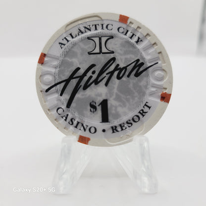 Atlantic City Hilton Hotel Casino Atlantic City New Jersey $1 Chip